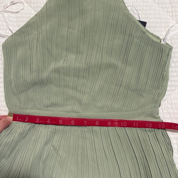 Lulus Came For Cocktails Sage Green Pleated Tiered Lace Maxi Dress - Size XS - Picture 4 of 4